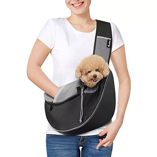 Pawaboo Trasportino per Cani con Tasca Tattile e Tracolla Regolabile