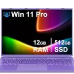 Notebook 16 Pollici Celeron N5095, 12GB RAM 512GB SSD, Windows 11, Schermo 2K