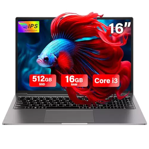 PC Portatile i3-1000NG4 16" FHD, 16GB RAM, 512GB SSD, WiFi 1200, BT 4.2, Type-C