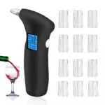 Peppy Etilometro Portatile Professionale con Display LCD e Boccagli Inclusi