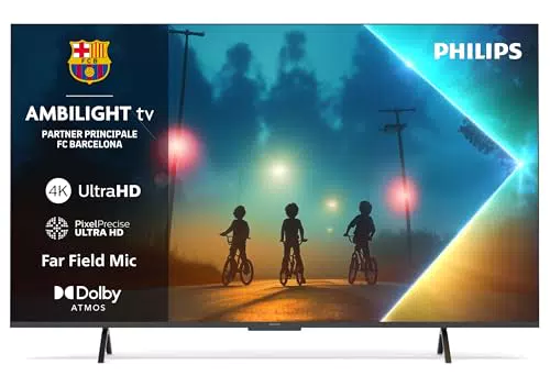 Philips 55PUS8200 4K LED Smart TV con Titan OS, Dolby Atmos e Assistente Vocale