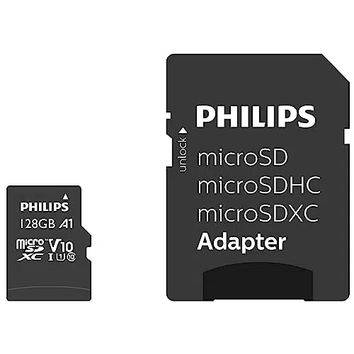 Philips Micro SDXC 128GB UHS-I U1 - Scheda di Memoria Ad Alte Prestazioni