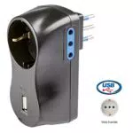 Poly Pool PP0427.1 adattatore multiplo USB con prese italiane e tedesche