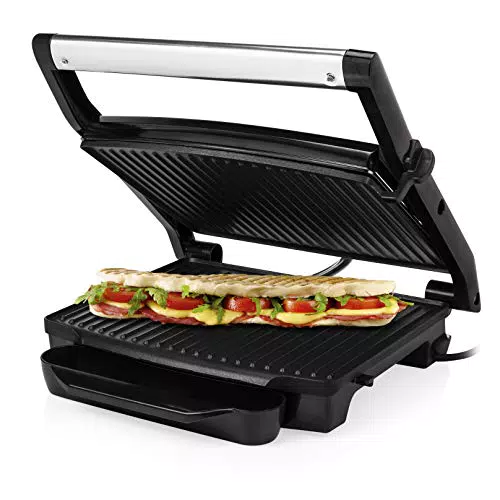 Princess Piastra Panini Grill 112415 2000W, coperchio galleggiante, acciaio inox