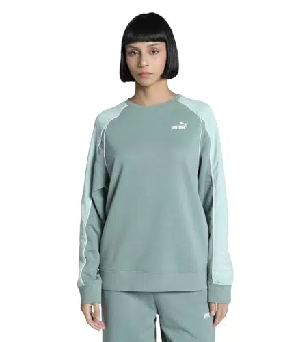 PUMA Felpa con Cappuccio Bambina Sport Relaxed Crew
