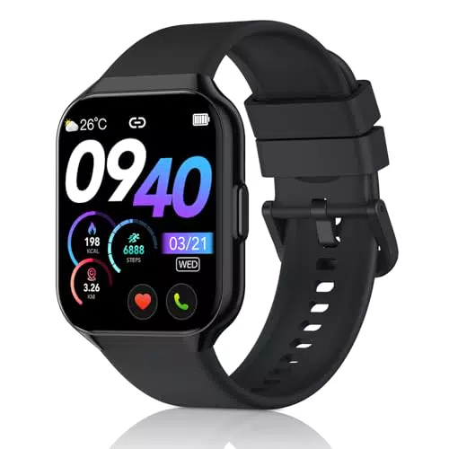 QCOQ Smartwatch Uomo Donna, 1.96" Orologio Smartwatch con Effettua o Risposta Chiamate