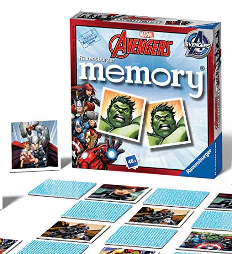Ravensburger Mini Memory Avengers - Gioco di Memoria per Famiglie, 3+ anni