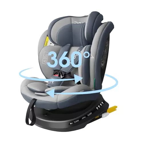 Reecle I-Size 360 Seggiolino Auto Girevole con ISOFIX, Gruppo 0+/1/2/3