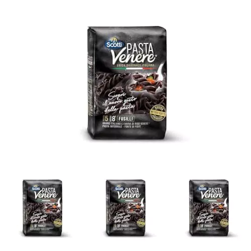 Riso Scotti Fusilli Integrali di Riso Venere Ricchi di Fibre e Proteine