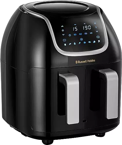Russell Hobbs Friggitrice ad Aria Doppio Cestello Air Fryer 27290-56 con Display Digitale
