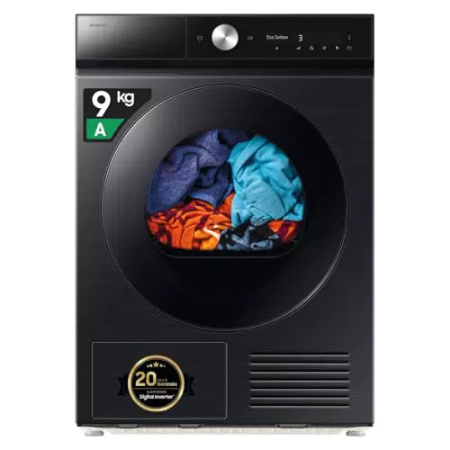 Samsung Asciugatrice Bespoke AI DV90DB8845GB, Pompa di Calore, Wifi, Silent Dry