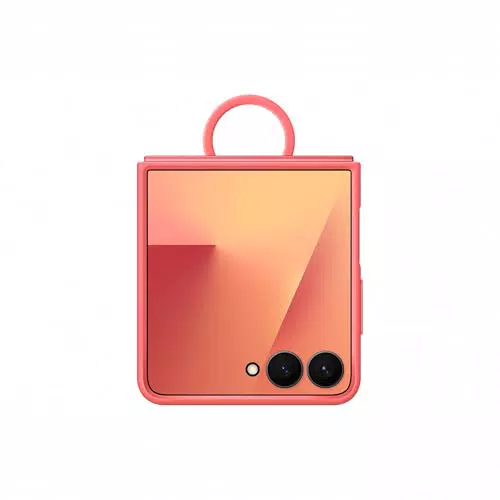 Samsung Custodia Pieghevole in Silicone con Anello per Galaxy Z Flip7