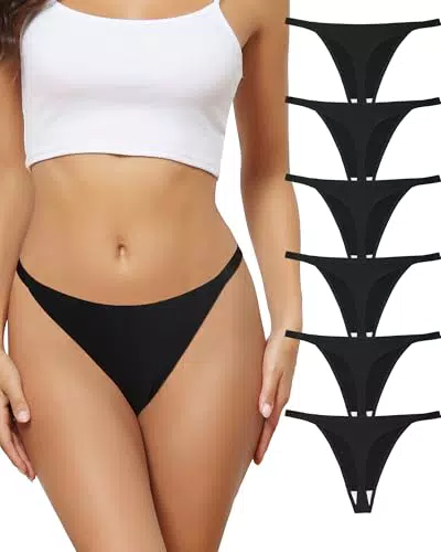 SECRET AROMA Perizoma Senza Cuciture per Donna Perizoma Sexy Perizoma No Show Mutandine Intimo Stampato Elasticizzato Confezione da 6 S-X