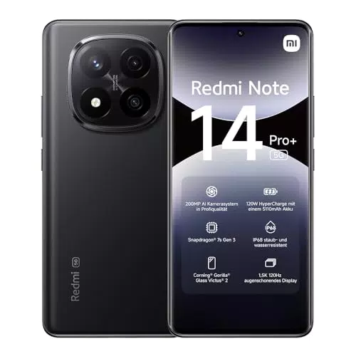 Xiaomi Redmi Note 14 Pro+ 5G, 12GB RAM, 512GB, Fotocamera AI 200MP, IP68