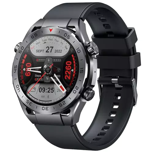 Smartwatch Uomo Bluetooth 1.43" HD con Risposta Chiamate e Fitness Tracker