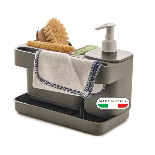 Snips Riordinello - Dispenser Sapone 3in1 per Cucina e Bagno, Organizer Salvaspazio