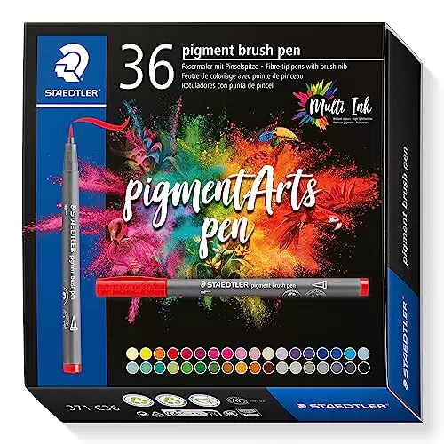 Staedtler 371 C36 - Penna a pennello per artisti di alta qualità