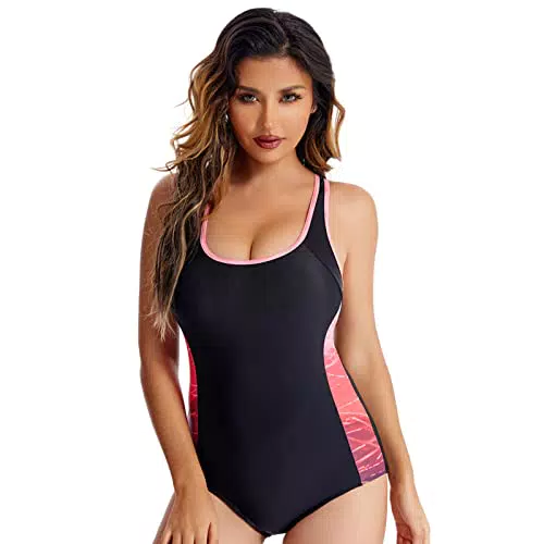 SUGSHYN Costumi da Bagno Donna Intero Push-up Imbottito Sportivo Racerback