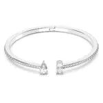 Swarovski Bracciale rigido Mesmera Attract, placcato rodio, taglio misto