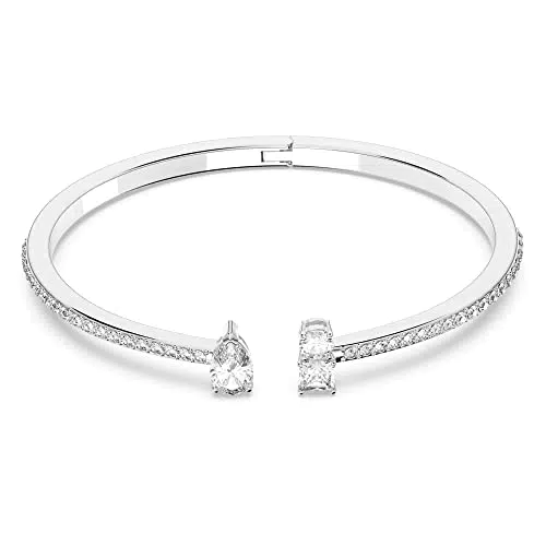 Swarovski Bracciale rigido Mesmera Attract, placcato rodio, taglio misto