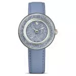 Swarovski Orologio Crystalline Lustre con Cinturino in Pelle e Acciaio Inossidabile