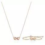 Swarovski Set Hyperbola, Gioielli Placcati Oro Rosa
