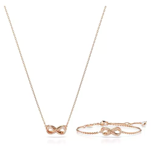 Swarovski Set Hyperbola, Gioielli Placcati Oro Rosa