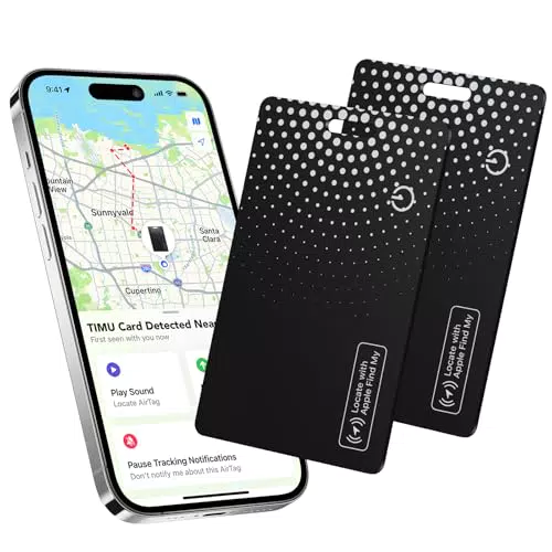 TIMU Air Tag Card compatibile Apple, tracker Bluetooth impermeabile per portafoglio e valigia