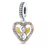 TINSLO Ciondolo in Argento Sterling 925 con Cubic Zirconia per Braccialetti