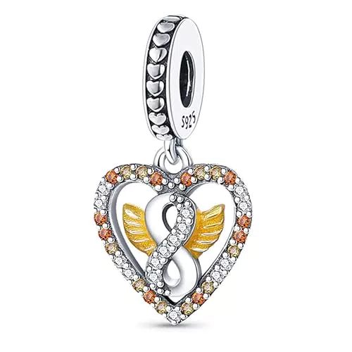 TINSLO Ciondolo in Argento Sterling 925 con Cubic Zirconia per Braccialetti