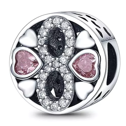 TINSLO Ciondolo Argento Sterling 925 con Cubic Zirconia per Braccialetti Pandora