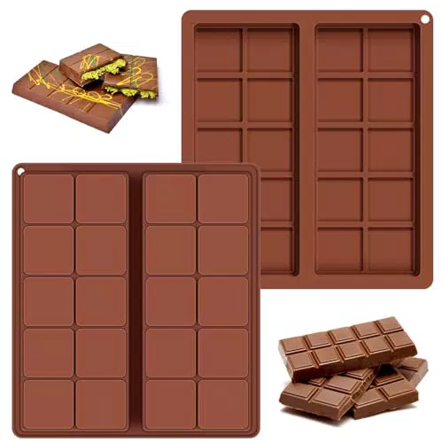TNEDFOD Stampo in Silicone per Cioccolato e Barrette - Stampo Antiaderente