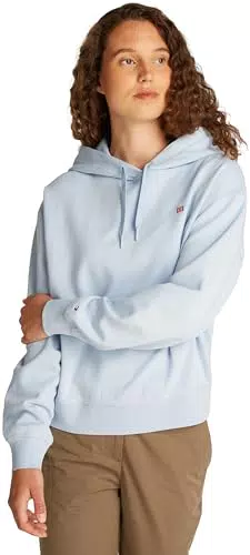 Tommy Hilfiger Felpa con Cappuccio Contrast Flag Regular Fit Donna