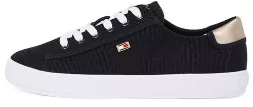 Tommy Hilfiger Sneakers Vulcanizzate Donna Eleganti in Canvas Lace Up