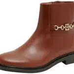 Tommy Hilfiger Stivaletti donna Chain Low Bootie in pelle