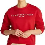 Tommy Hilfiger Felpa Donna Mdrn Reg Corp Logo C-Nk Swtshrt