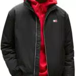 Tommy Jeans Giacca da Mezza Stagione Essential Padded con Colletto alla Coreana