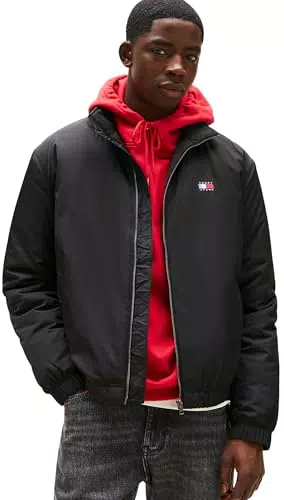 Tommy Jeans Giacca da Mezza Stagione Essential Padded con Colletto alla Coreana