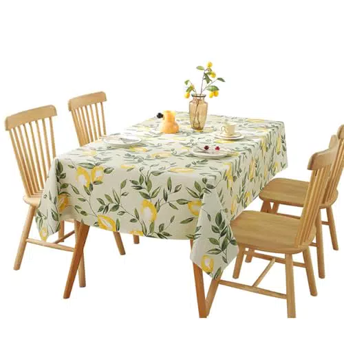 Tovaglia rettangolare limone impermeabile e lavabile per cucina e matrimonio