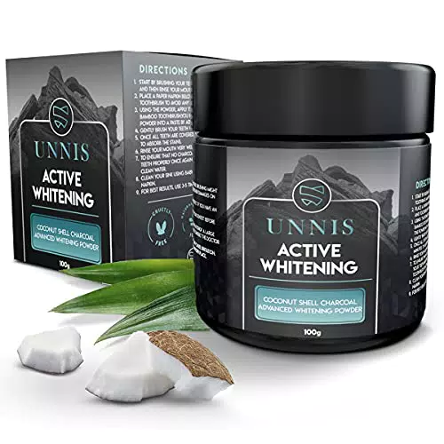 Unnis Dentifricio Sbiancante Professionale con Carbone Attivo per Denti Fachini
