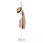 VASAGLE Attaccapanni da Terra in Legno, Appendiabiti con 8 Ganci, Modello RCR010W02