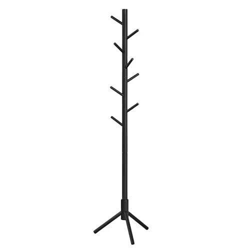 VASAGLE Attaccapanni da Terra in Legno a Forma di Albero con 8 Ganci RCR004B01