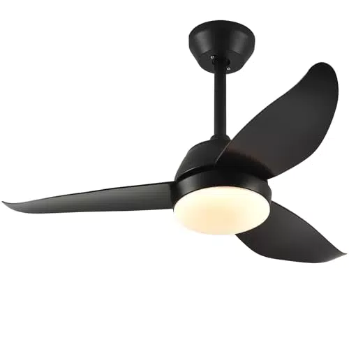 Ventilatore da soffitto con luce LED, motore DC silenzioso e telecomando