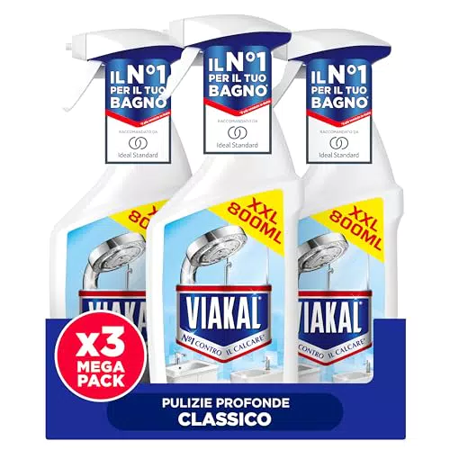 Viakal Spray Anticalcare, Confezione da 2 x 720ml, Regolare