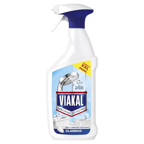 Viakal Spray Anticalcare Classico - Tecnologia Anti-Goccia per Eliminare Calcare