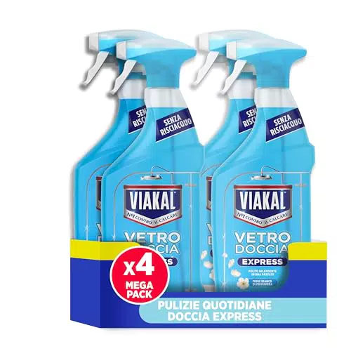 Viakal Vetro Doccia Express Spray, Fiori bianchi 720ml