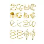 XFSRG Orecchini Ear Cuff Set Placcati Oro Design Elegante e Anallergici