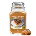 Yankee Candle Candela Profumata Grande Salted Caramel - Regalo Ideale per Donne