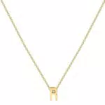 YeGieonr Collana con Iniziale in Oro 18K - Ciondolo Lettera in Acciaio Inossidabile