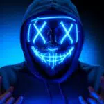 YOUBST Maschera LED Halloween Horror per Bambini e Adulti, Cosplay Festa